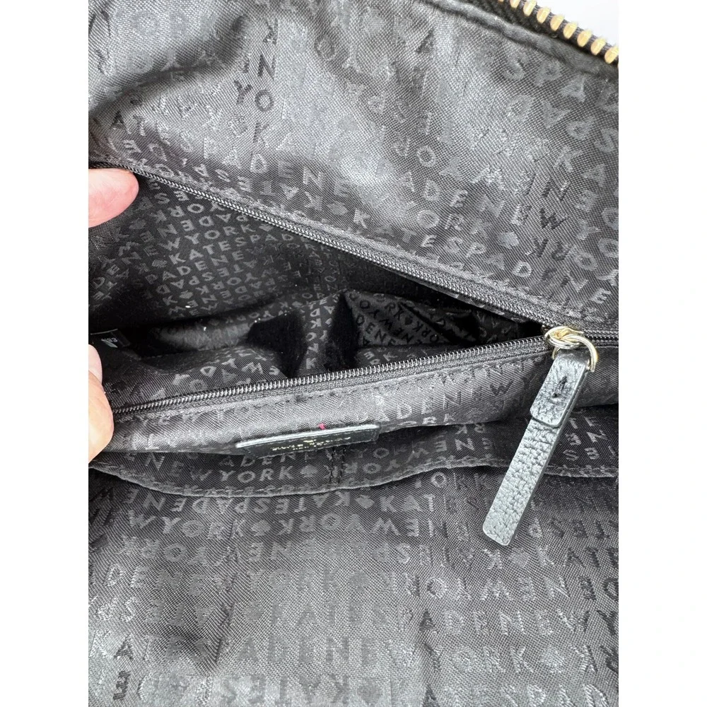 Kate Spade New York Black Leather Dome‎ Satchel Crossbody Bag Purse Handbag